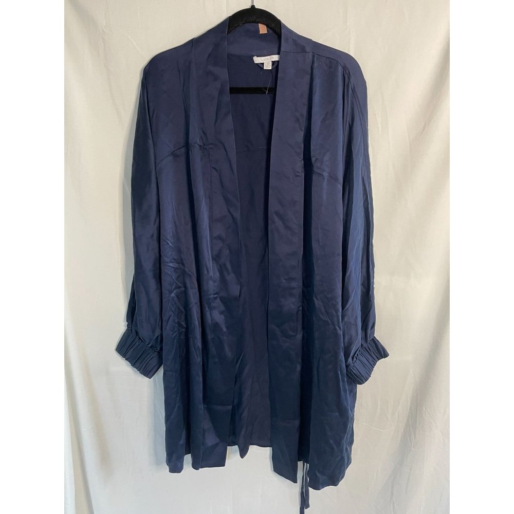 Lunya Washable Silk Robe In Deep Blue M - Picture 3 of 11